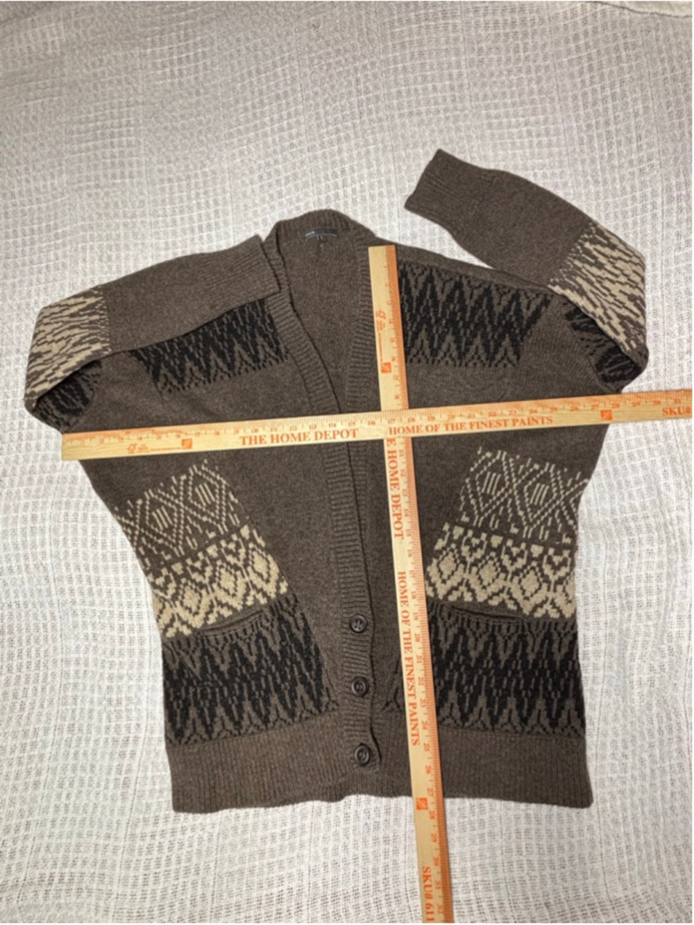 Vince Luxurious Cashmere Wool Alpaca Cardigan Black & Brown Size Large - Picture 4 of 8